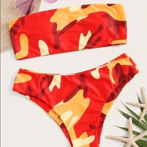 Red Camouflage 2 piece